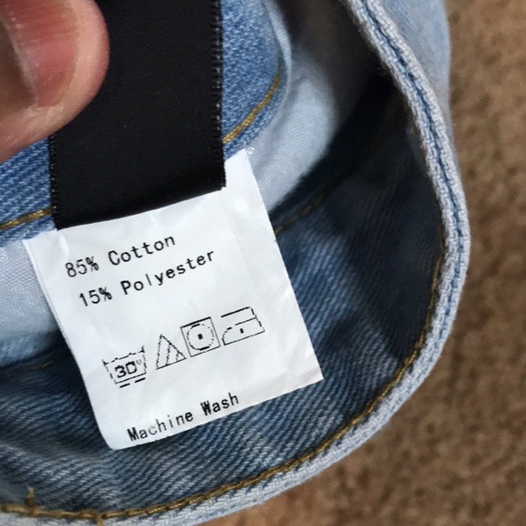 Shein strap high waisted hem jeans size xs - Picture 5 of 6